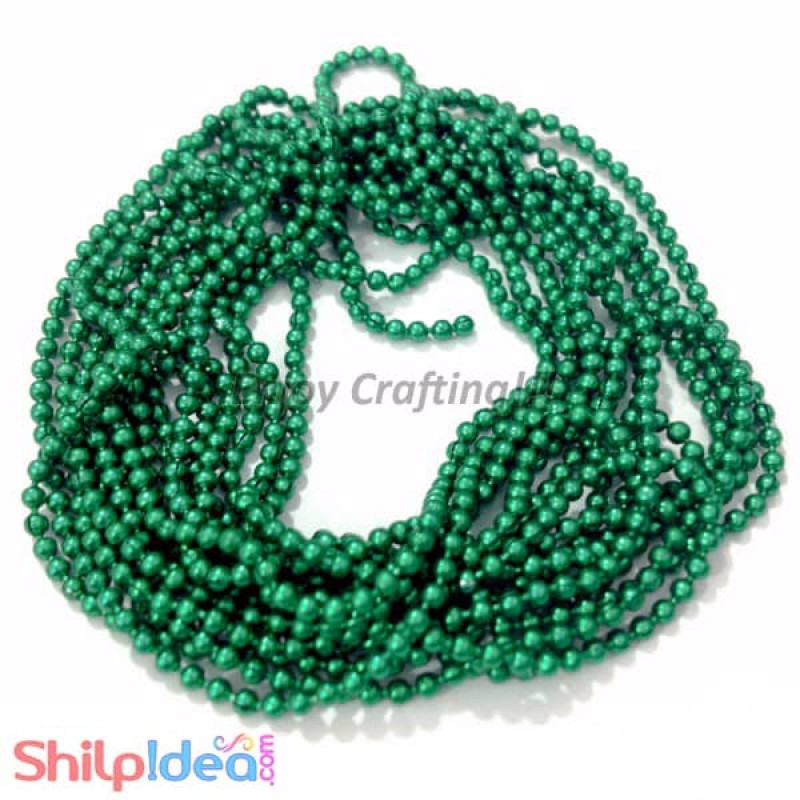 Metal Ball Chain 1.5mm - Green - 2 meter